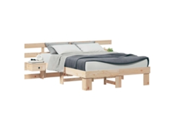 Estrutura da Cama com Cabeceira Castanho 135 X 190 Cm MAISON EXCLUSIVE