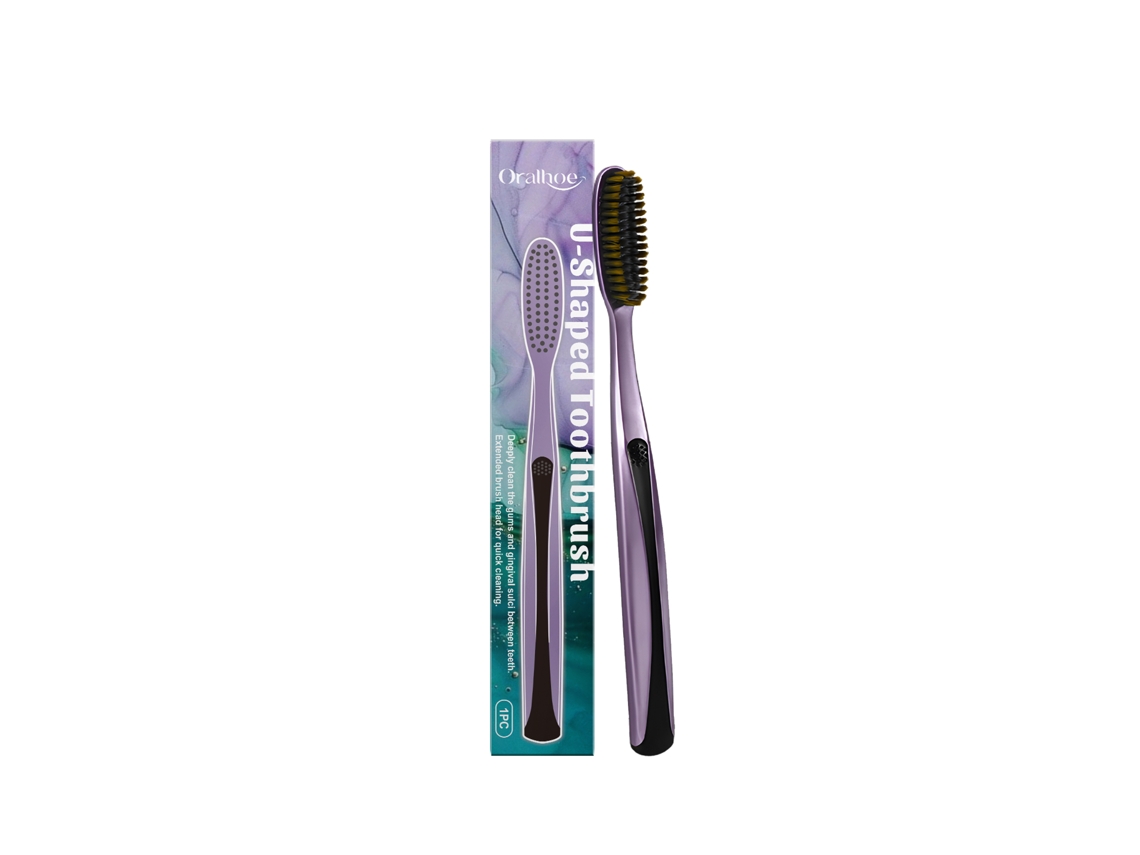 Escova de Dentes Cabeça Longa em Forma de U