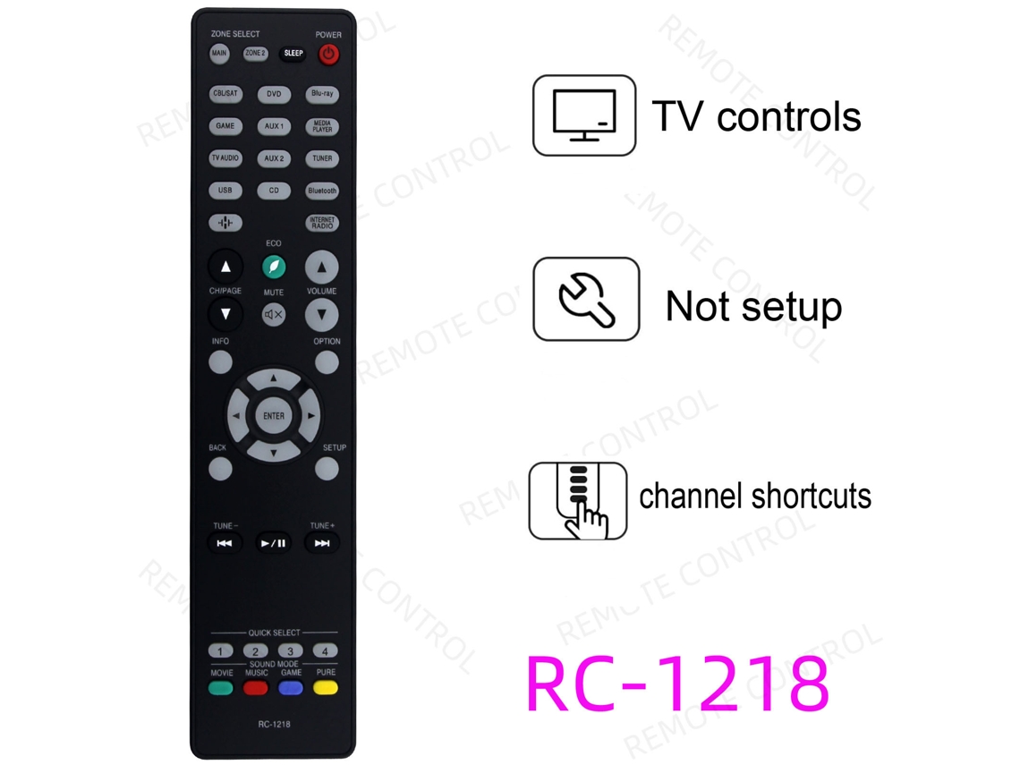 Comando De Substituição Rc-1218 Para Receptores Av Denon Avr-x2400h, Avr-x3400h, Avr-s730h Hexinyigjly