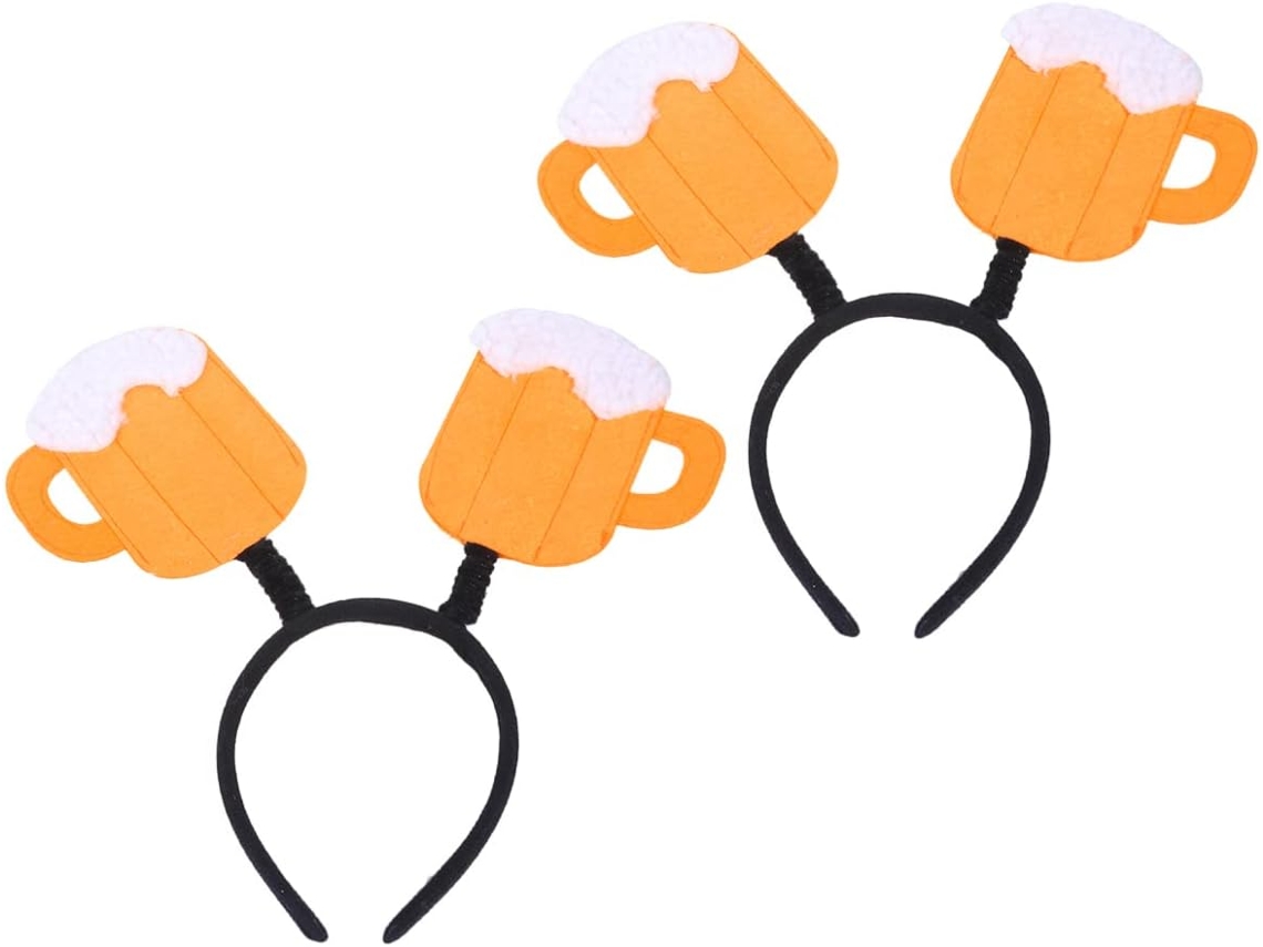 Decorações para Oktoberfest: 2 Unidades de Enfeites para Canecas de Cerveja, Tiara Temática, Adereço para Fotos em Festas, Carnavais AQUAFORGE