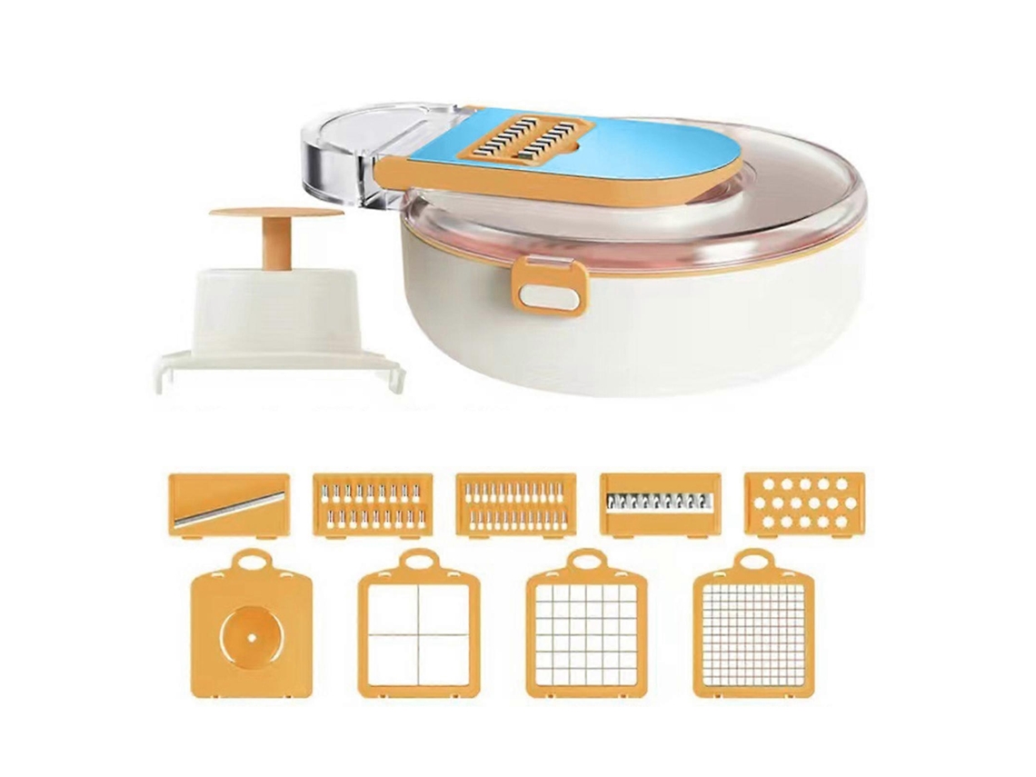 1 Conjunto De Picador De Vegetais Atualizado Com Recipiente, Fatiador De Alimentos Manual Multifuncional Para Serviços Pesados ​​para Cebola, Pepino,
