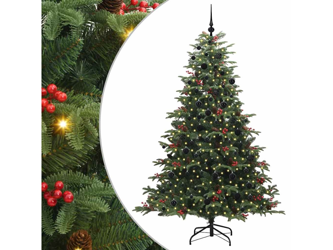 Conjunto 1 Árvore De Natal Artificial Moderna Vidaxl Verde Pvc (210 Cm)