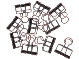 Clips de metal para pastas e documentos, design compacto e leve, pacote com 10 unidades para uso doméstico e fora da mesa.