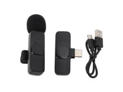 Microfone Lavalier Business sem fio, cancelamento de ruído, 360°, alcance 20m, plug and play, para gravação e entrevistas