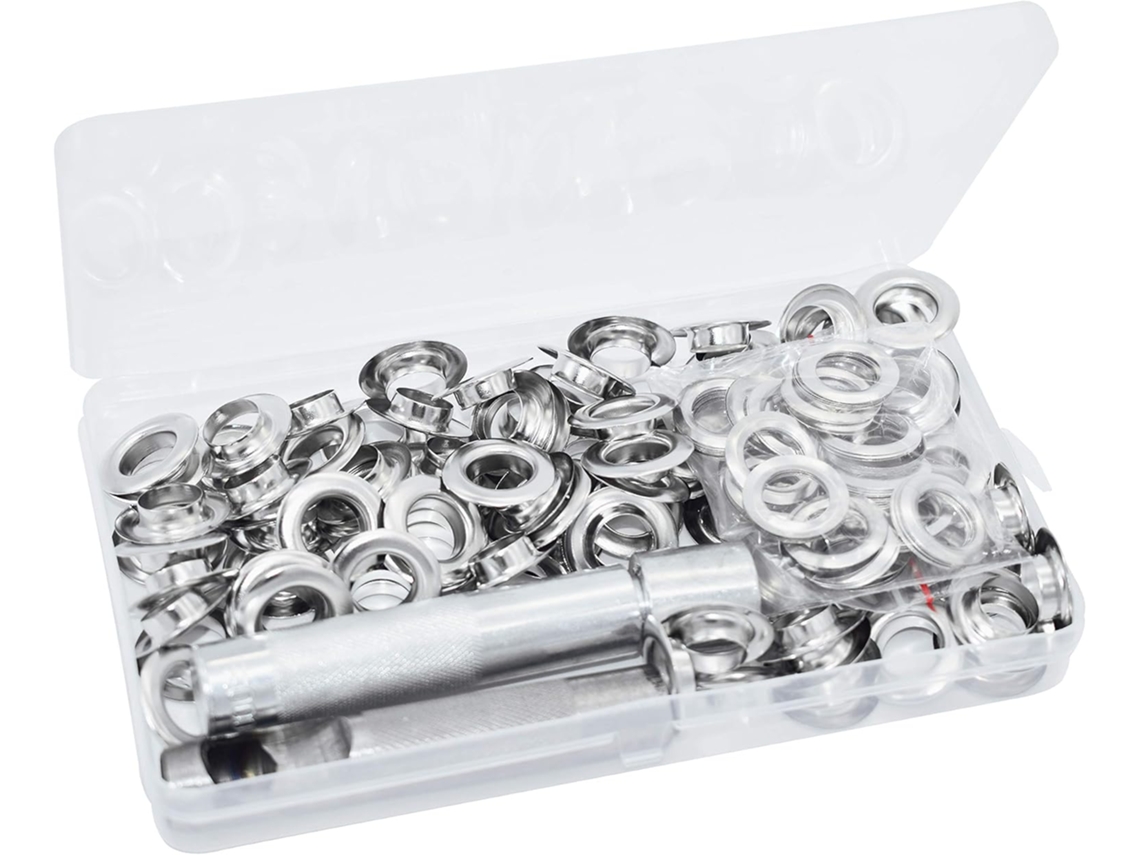 Kit De Ilhós Para Reparos De Lonas E Lonas, Inclui Alicate De Ilhós Manual Com Mandril Antiderrapante E Ilhós De Diâmetro Externo De 19,05 Mm, Para Um