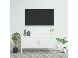 Vidaxl Móvel De Tv Aço 105x35x50 Cm Branco