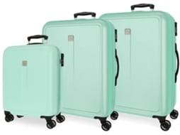 Conjunto de 3 Malas de Viagem ROLL ROAD Camboya Verde Claro (55/68/78cm - 37/72/108L)