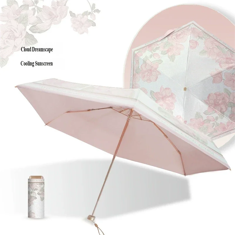 (estilo 3 6k) Guarda-sol Estampado Com Revestimento Colorido, Guarda-chuva De Papelão, Proteção Uv