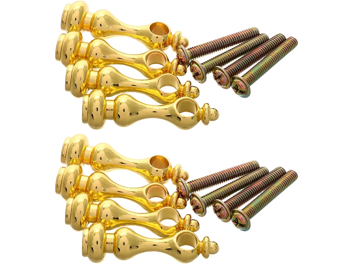 Conjunto De 8 Peças De Ponteiras De Ferro Dourado Para Móveis, Com Design Simples E Elegante.