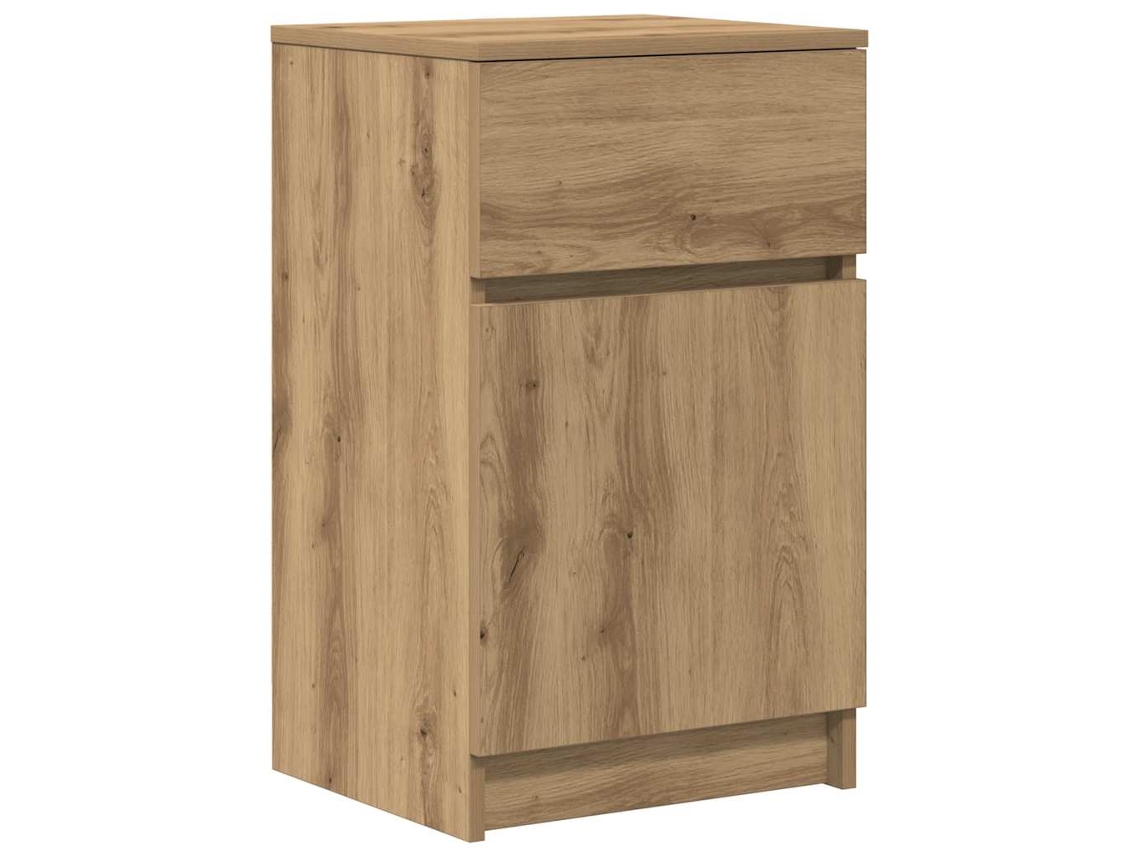 Mesa Cabeceira MAISON EXCLUSIVE Derivados Madeira Carvalho Artisiano (39x35x65 cm)