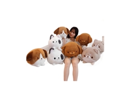 Almofada de Pelúcia Shiba Inu Fofinho Boneco Decorativo para Sofá e Cama CHABERLU