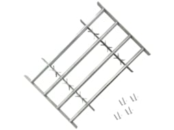 vidaXL Grelha segurança ajustável p/ janelas com 4 traves 1000-1500 mm