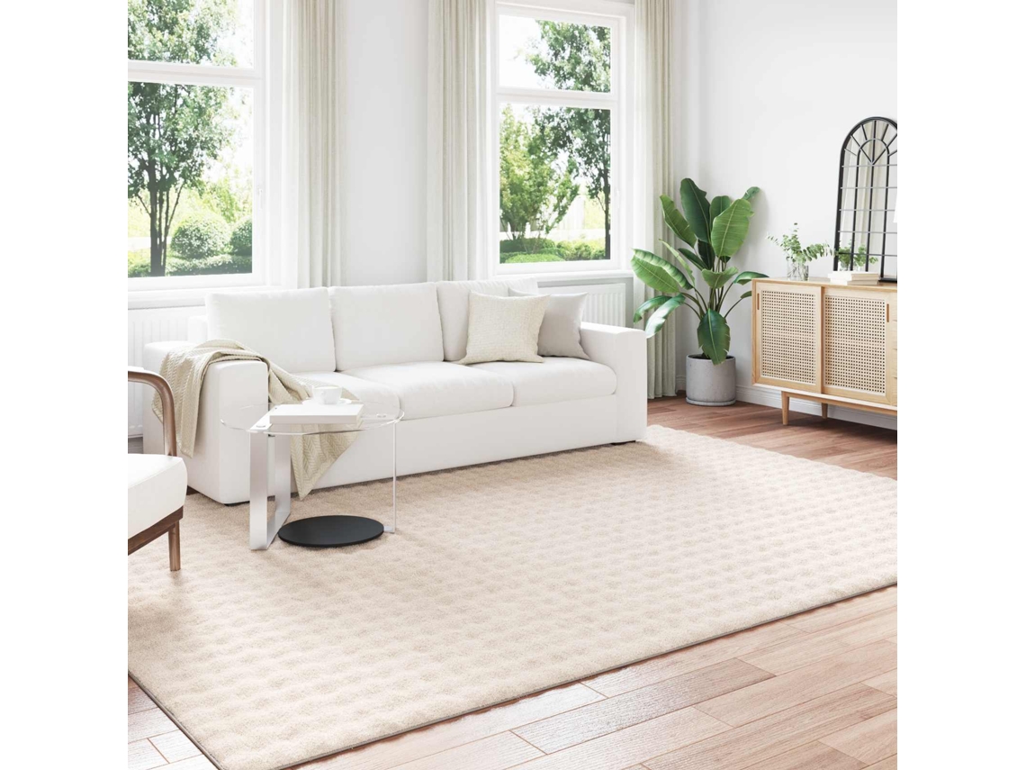 Vidaxl Tapetes De Área Retangular Sirolo Bege 280 X 200 Cm Poliéster