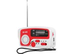 Rádio Portátil Solar Com Manivela, Lanterna De Emergência E Gerador Para