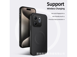 Lurelia Capa Magnética Para Realme Note 60/note 60x Em Couro Sintético, Preto