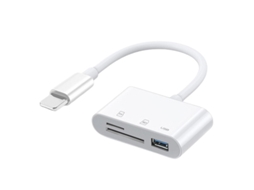 Leitor De Cartão Lightning Para Sd/tf/usb Compatível Com Adaptadores Para Iphone/ipad Cuich