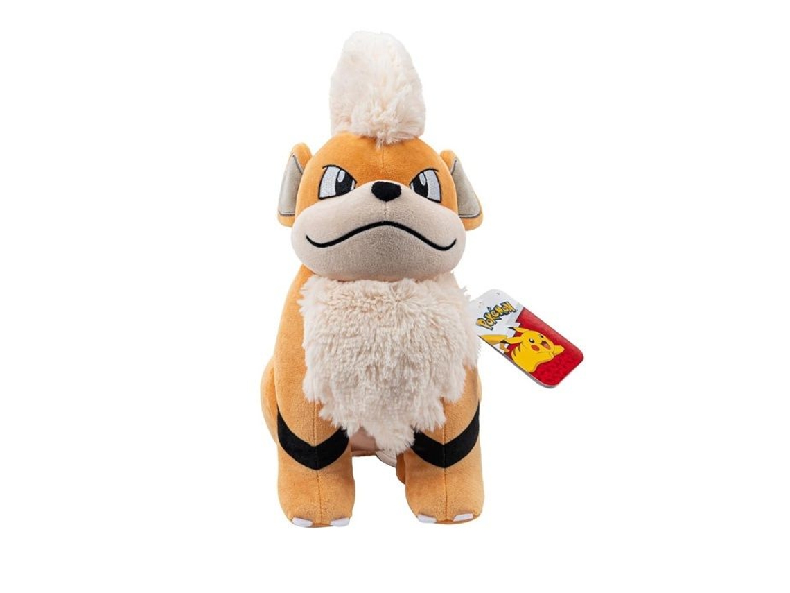 Brinquedo de pelúcia Pokémon Growlithe de 12 polegadas com detalhes autênticos para crianças