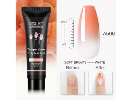 15ml Poly Gel Para Unhas Glitter Extensões Soak Off Lâmpada Led Uv Esmalte De Gel Semipermanente Rosalind