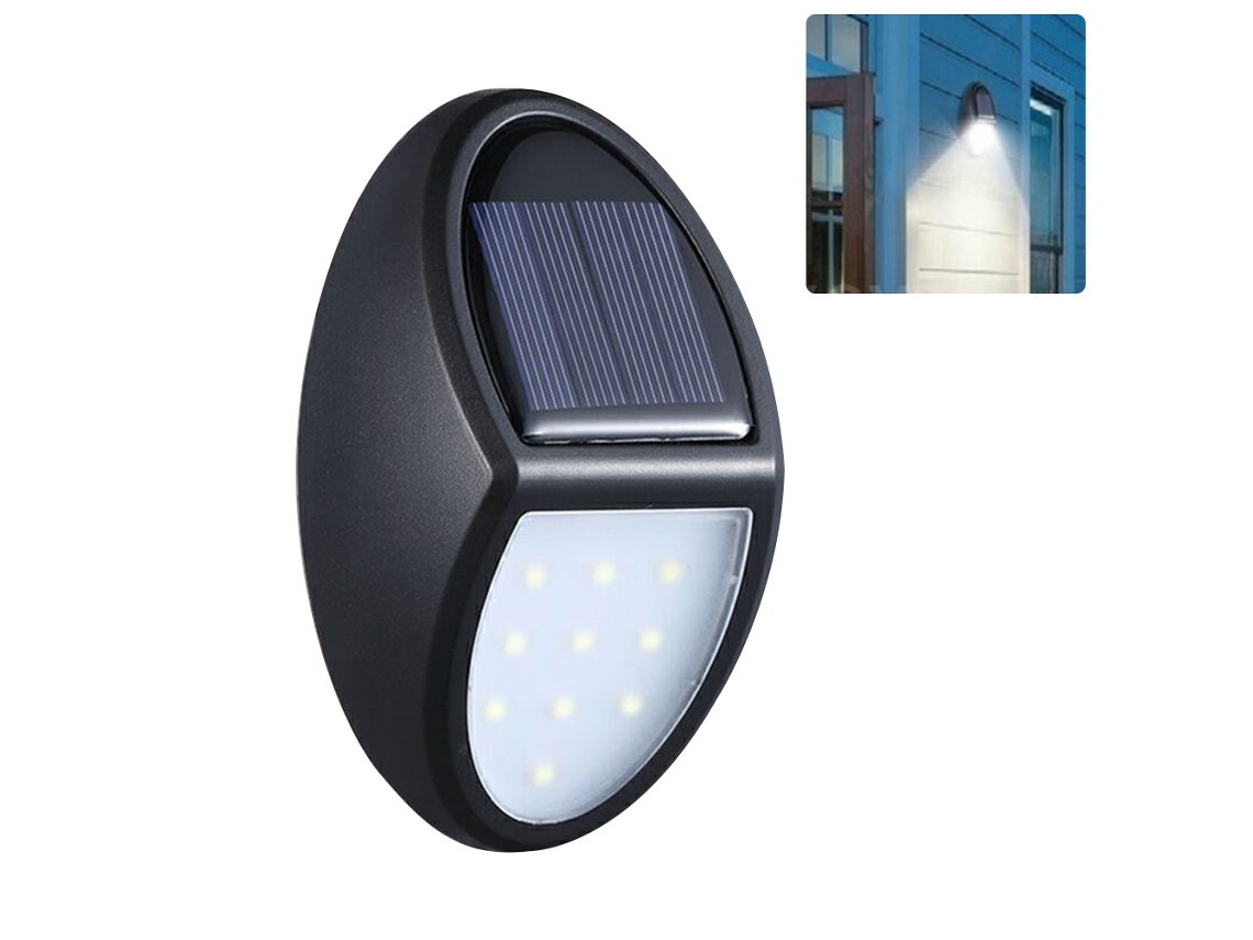 Lâmpada Parede Solar 10led Ip65 À Prova D'água Jardim Quintal Externa S/MARCA