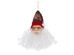 Pack de 6 barbas de Pai Natal de cor sortida, com chapéus pequenos, para idosos LAXISCREED