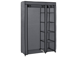 Vidaxl Roupeiro Dobrável 110x45x175 Cm Tecido Cinzento