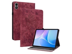 Capa Para Infinix Xpad 20 Com Porta-cartões, Em Couro Sintético Resistente A Arranhões E Com Estampa De Flor Rosa.