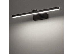 Uma Unidade Luminária de Banheiro Modelo 9980/Preto 50Cm 12W Luz Branca RNEMITERY