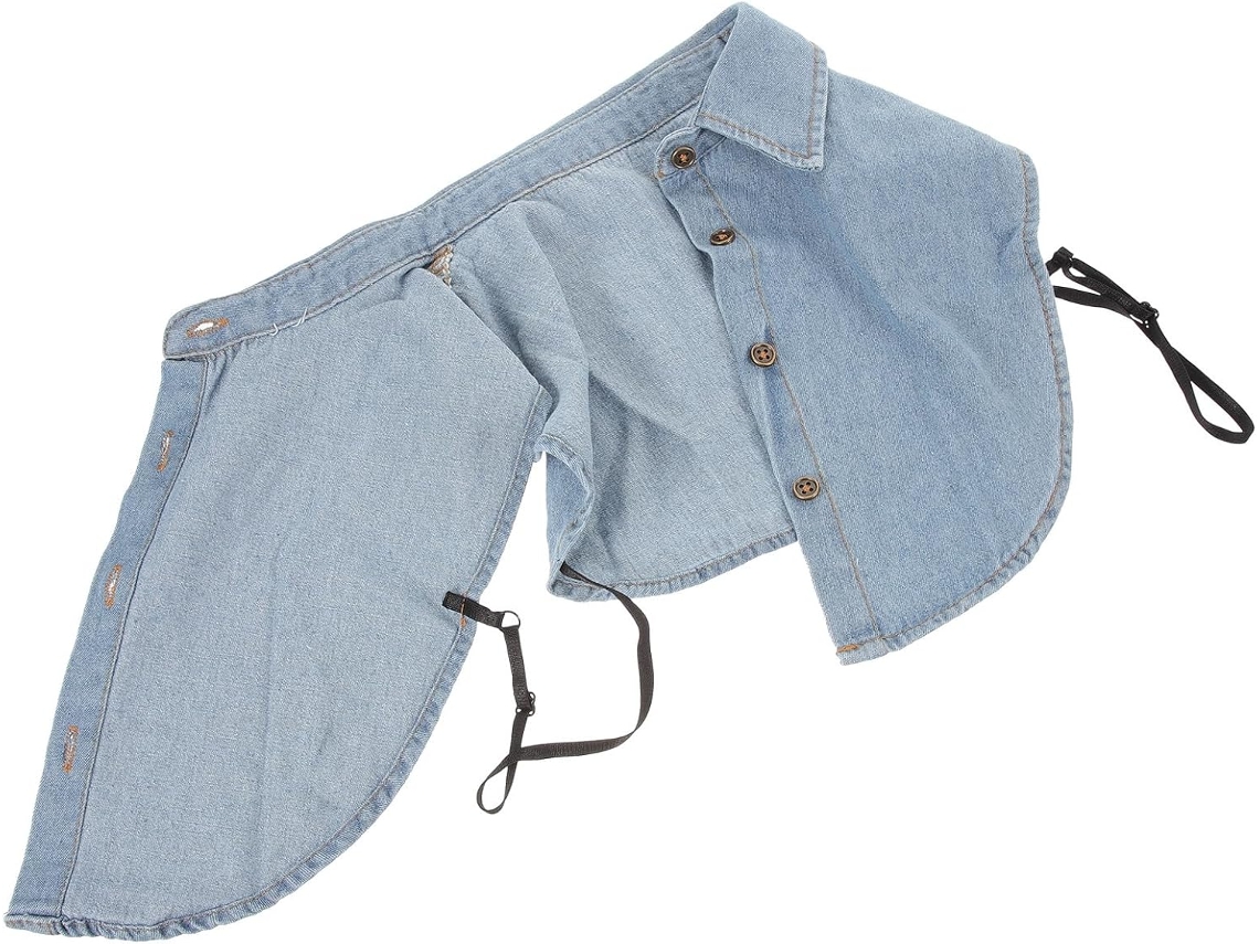 Camisa Com Gola Falsa Removível Em Tecido De Algodão, Gola Elegante E Destacável, Fácil De Usar.