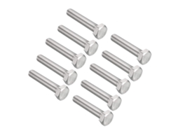 Parafusos Sextavados De Aço Inoxidável 304 Com Rosca M10, 55 Mm,
