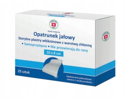 Apteczka Abc, Curativo Estéril Placas De Tecido Com Camada Protetora, 10cm X 8cm, 25 Unidades Silesian Pharma