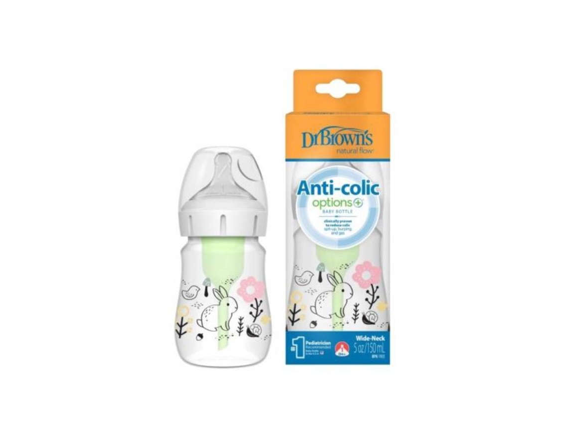 Dr. Brown'S Options Anti-Colic Biberã£O Boca Larga Bosque 0M 150Ml DR. BROWNS