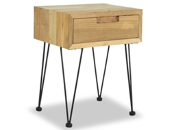 Vidaxl Mesa De Cabeceira 40x30x50 Cm Teca Maciça