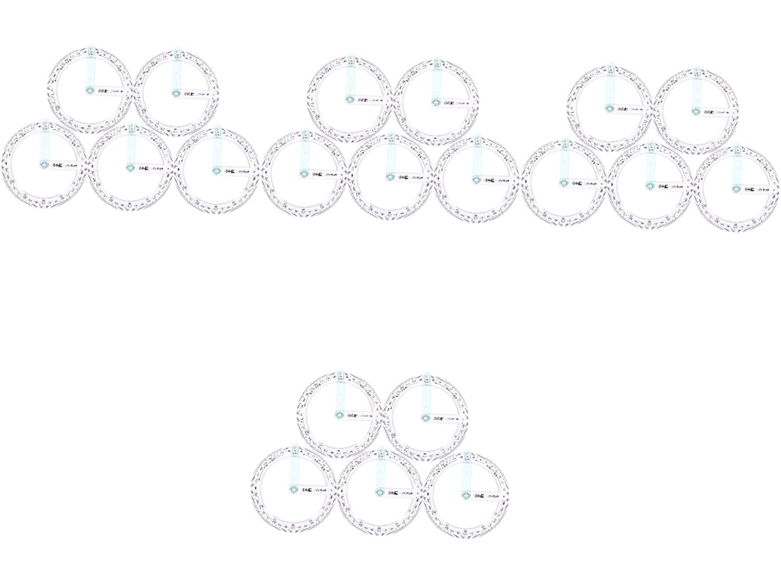 Conjunto De 4 Réguas Circulares Para Matemática E Geometria
