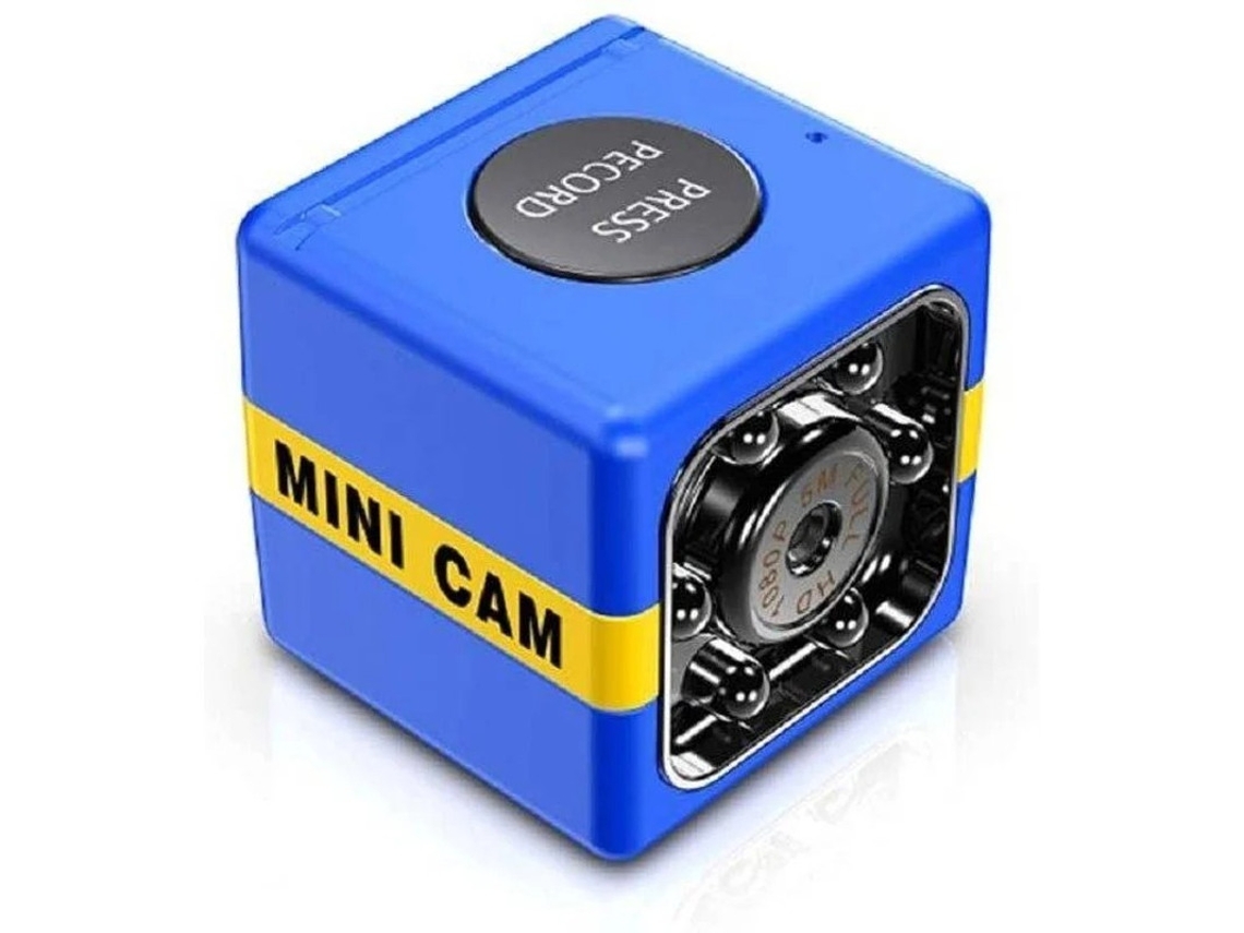 Minicâmera HD sem fio com visão noturna, câmera espiã oculta com detecção de movimento, gravador de vídeo para carro familiar Bestvite (azul)