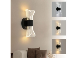 Luz de Parede Led 10w Regulável Acrílico Preto S/MARCA