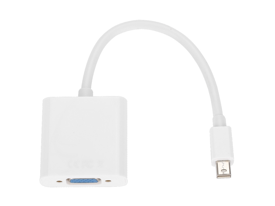 Cabo De Conversão (adaptador Mini Dp Para Vga Hd) Branco 0,2 Metros