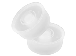 Conjunto De 2 Alimentadores Redondos Para Abelhas Em Pp Branco, Fáceis De Usar.