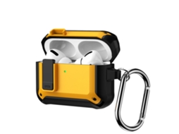 Capa para Airpods Pro 3, com Fecho de Segurança, À Prova de Choque, Amarela
