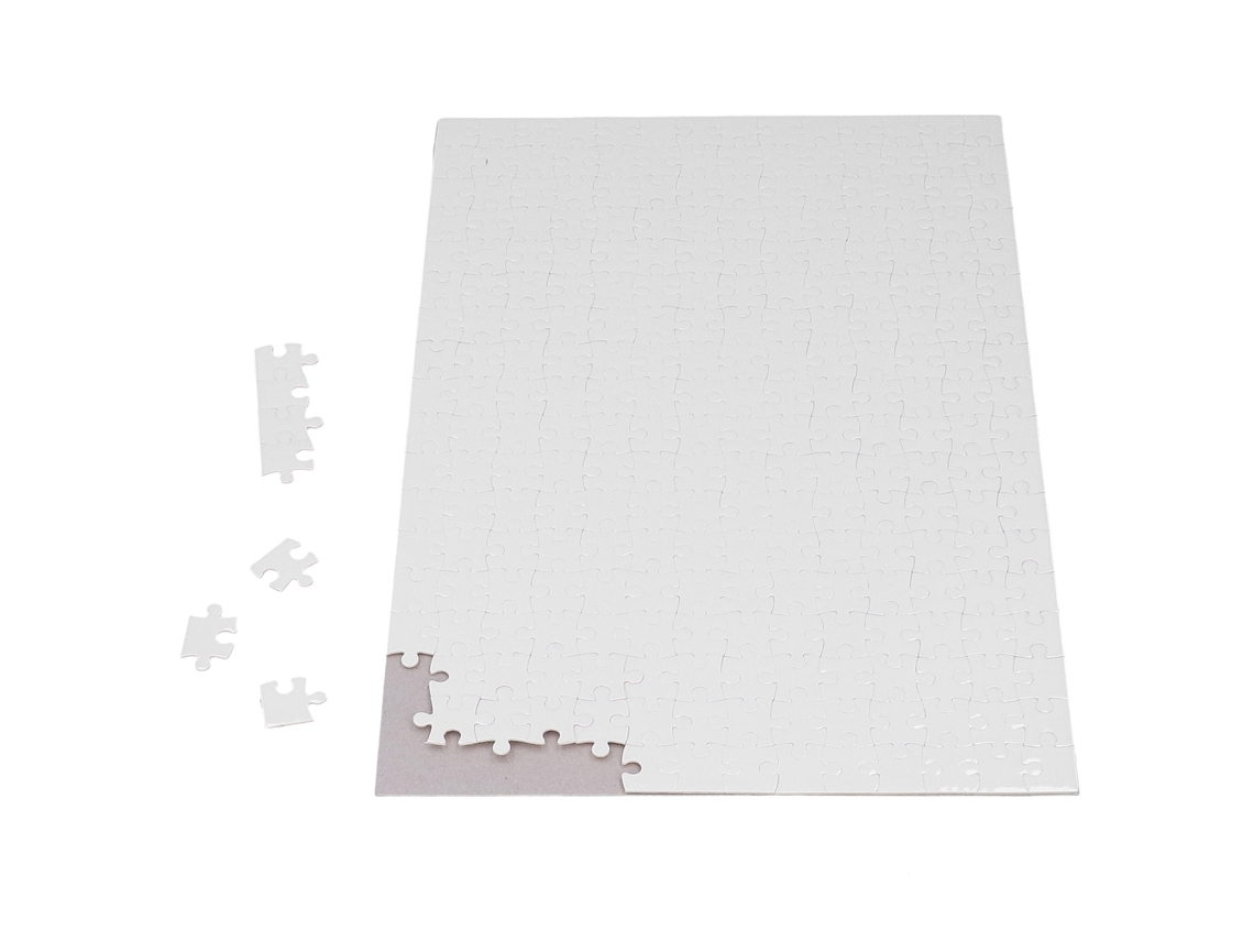 10 Conjuntos Quebra cabeça em Branco DIY A3 26x38.5cm 252pcs para Sublimação Transferência com Pratos de Base | S/MARCA