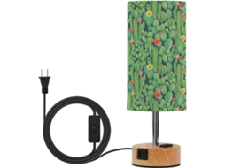 Abajures De Mesa Junzan Touch, Com Design De Flor Cacto Laranja, Pequenos Abajures De Cabeceira Com Cúpulas Tecido