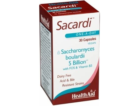 Suplemento Alimentar HEALTH AID Sacardi (30 cápsulas vegetais)