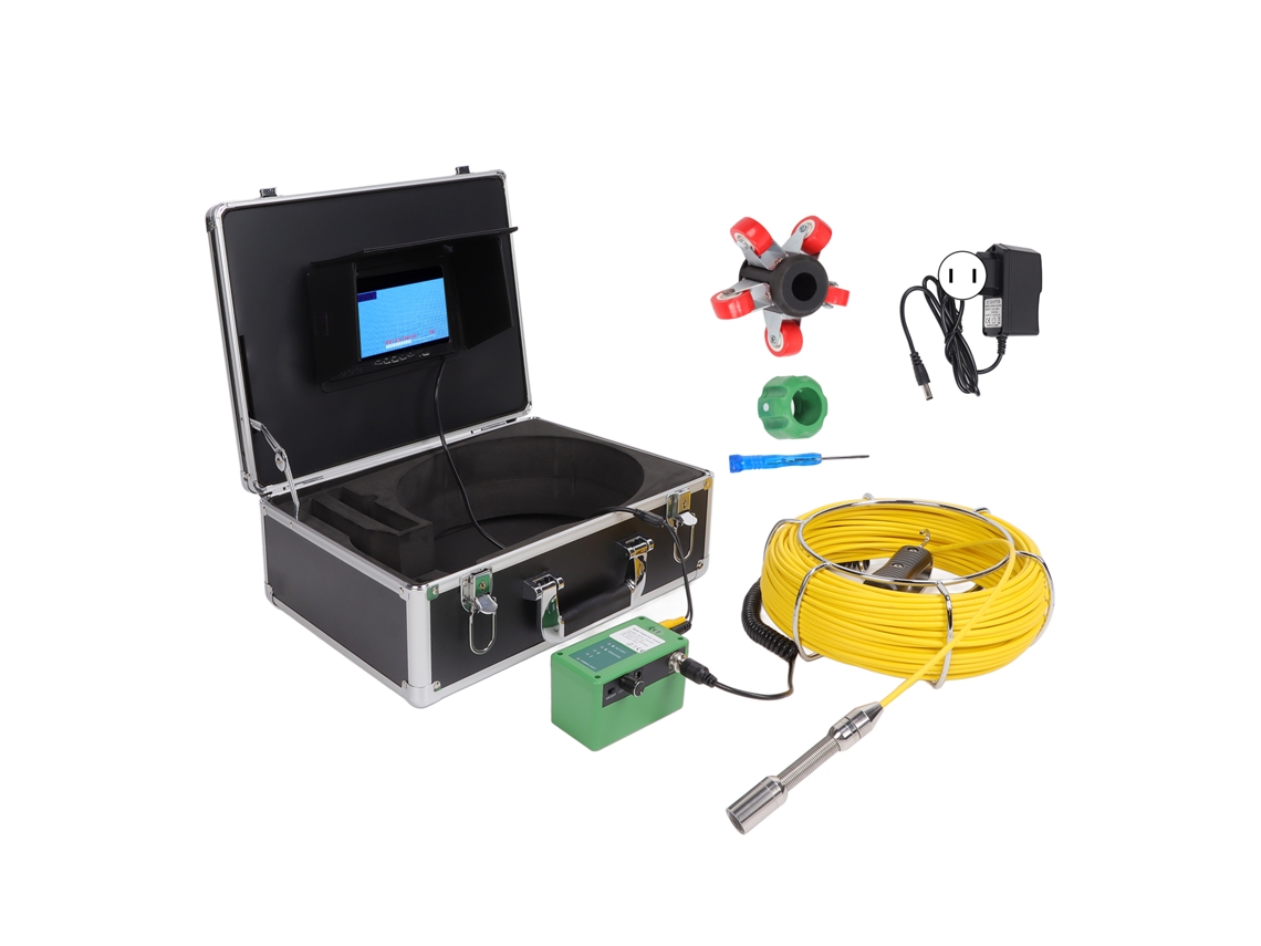 Câmera de Inspeção Pipeline Ip68 1000tvl 30m com Monitor 7 Polegadas Us Plug