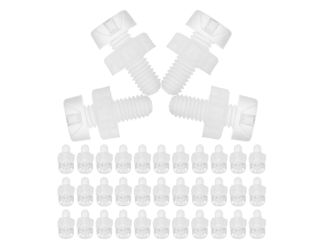 Kit Com 100 Fixadores De Acrílico Transparente Três Lados, Com Parafusos M3x6 E Porcas M3x2, 4-design Multifuncional