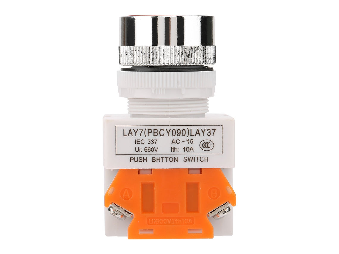 Laxiscreed Interruptor Automático De Botão Vermelho 22mm Modelo Lay37 Para Aplicações Elétricas Confiáveis