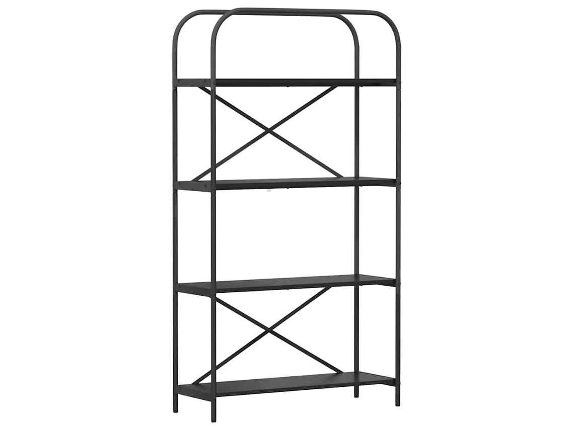Estante Carvalho Preto 80x30x146 cm Madeira Processada MAISON EXCLUSIVE