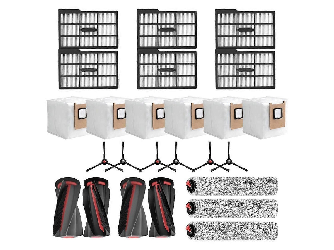 Peças De Reposição Para Aspirador De Pó Eufy Omni E25/e28: Escova Principal, Escova Rotativa, Escova Lateral, Saco De Pó E Filtro (23 Peças)