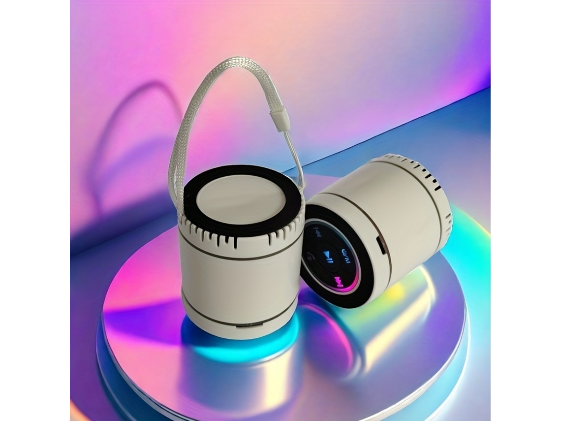 Alto-falante wireless portátil com iluminação RGB e funcionalidade de chamada compatível com emparelhamento TWS led USB S/MARCA