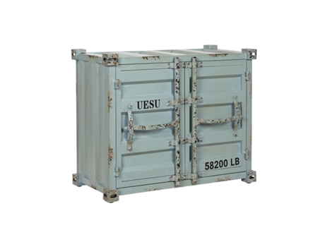 Suporte para garrafas Home ESPRIT Turquesa Metal Madeira MDF 77 x 37 x 64 cm