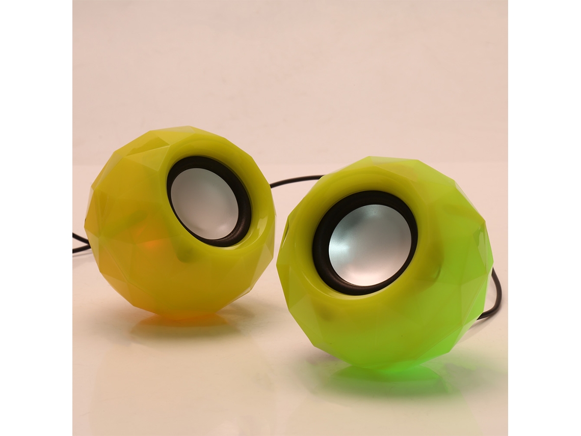 Falante M01 Com Luz Respiratória, Para Laptop E Computador Desktop (amarelo).