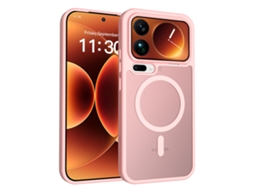 Capa Fosca Para Celular, Com Toque Agradável, Magnética E Anti-queda, Oferecendo Proteção Completa.rosa Claro, Xiaomi 17 Pro